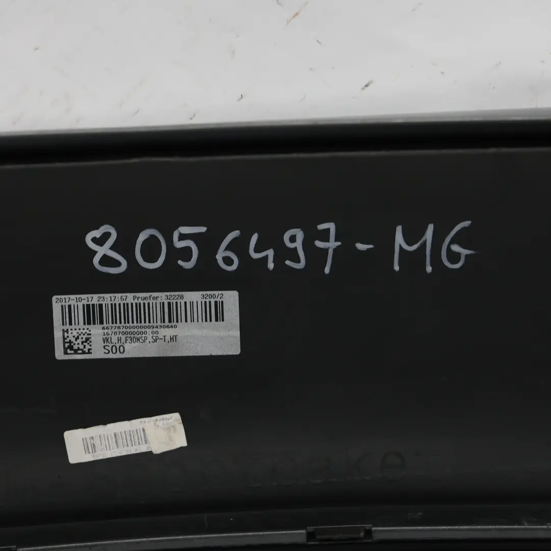 Bumper Trim Panel PDC Mineralgrau Grey Metallic - B39 to BMW F30 M Sport Rear with Part number 8056497 BMW F30 M Sport Rear Bumper Trim Panel PDC Mineralgrau Grey Metallic - B39 - SKU 8056497-MG - Part number 8056497