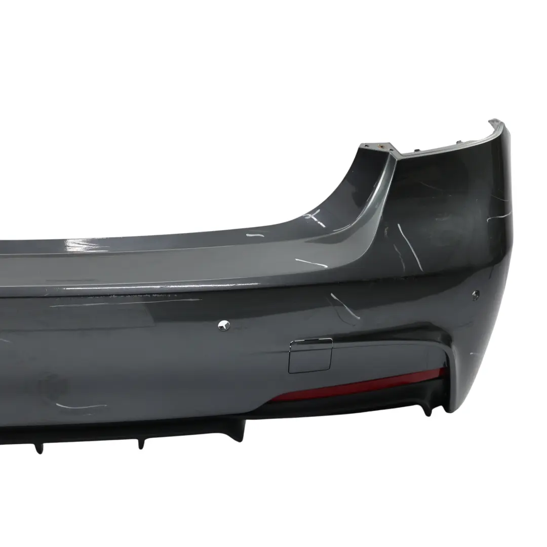 BMW F30 M Sport Rear Bumper Trim Panel PDC Mineralgrau Grey Metallic - B39 - SKU 8056497-MG - Part number 8056497