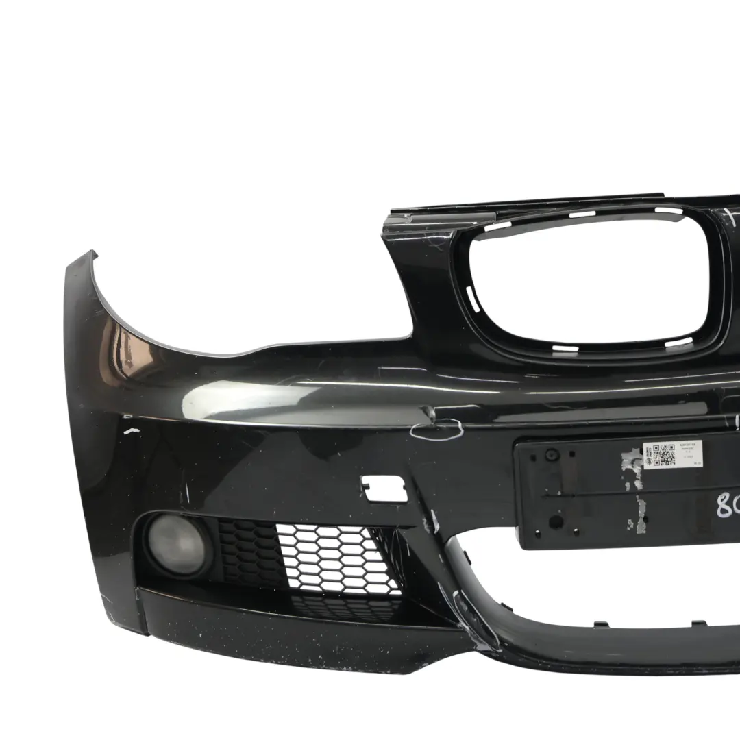 Front Bumper M Sport Trim Panel Black Sapphire Metallic - 475 to BMW E82 E88 with Part number 8057507 BMW E82 E88 Front Bumper M Sport Trim Panel Black Sapphire Metallic - 475 - SKU 8057507-BS - Part number 8057507
