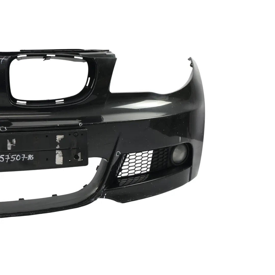 BMW E82 E88 Front Bumper M Sport Trim Panel Black Sapphire Metallic - 475 - SKU 8057507-BS - Part number 8057507