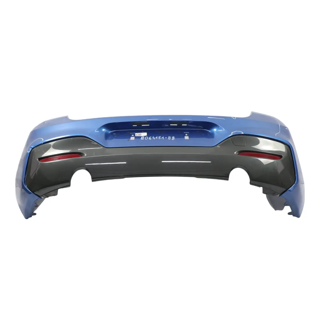 Bumper Trim Panel Estoril Blue Metallic - B45 to BMW F20 F21 LCI M Sport Rear with Part number 8064151 BMW F20 F21 LCI M Sport Rear Bumper Trim Panel Estoril Blue Metallic - B45 - SKU 8064151-EB - Part number 8064151