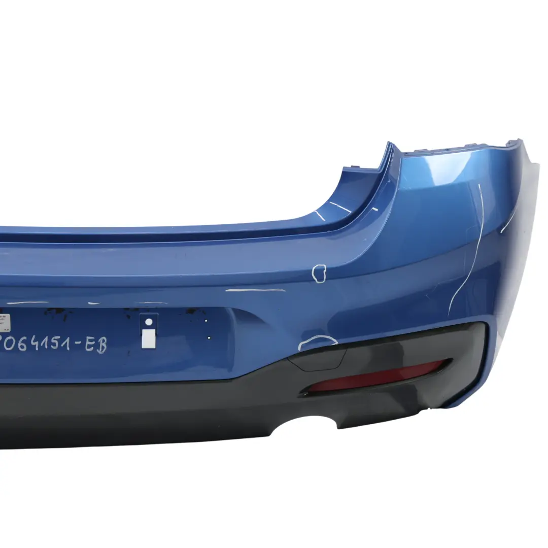 Bumper Trim Panel Estoril Blue Metallic - B45 to BMW F20 F21 LCI M Sport Rear with Part number 8064151 BMW F20 F21 LCI M Sport Rear Bumper Trim Panel Estoril Blue Metallic - B45 - SKU 8064151-EB - Part number 8064151