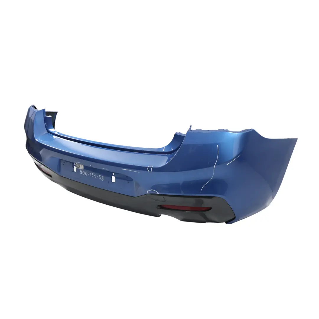 Bumper Trim Panel Estoril Blue Metallic - B45 to BMW F20 F21 LCI M Sport Rear with Part number 8064151 BMW F20 F21 LCI M Sport Rear Bumper Trim Panel Estoril Blue Metallic - B45 - SKU 8064151-EB - Part number 8064151