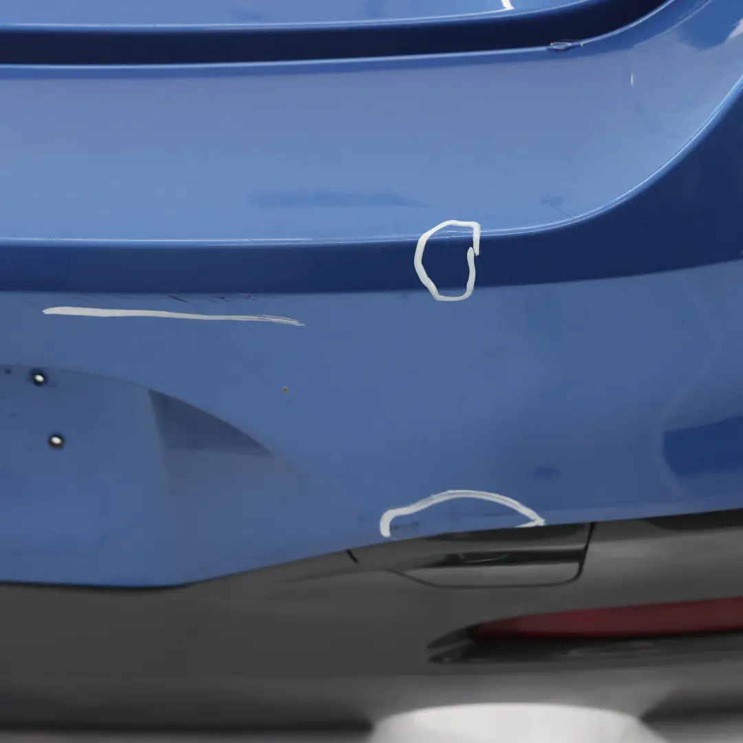 BMW F20 F21 LCI M Sport Rear Bumper Trim Panel Estoril Blue Metallic - B45 - SKU 8064151-EB - Part number 8064151