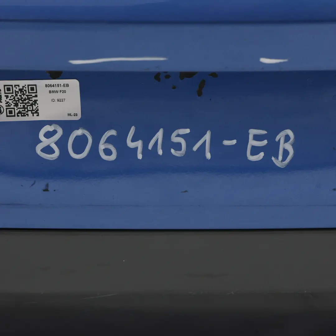 Bumper Trim Panel Estoril Blue Metallic - B45 to BMW F20 F21 LCI M Sport Rear with Part number 8064151 BMW F20 F21 LCI M Sport Rear Bumper Trim Panel Estoril Blue Metallic - B45 - SKU 8064151-EB - Part number 8064151