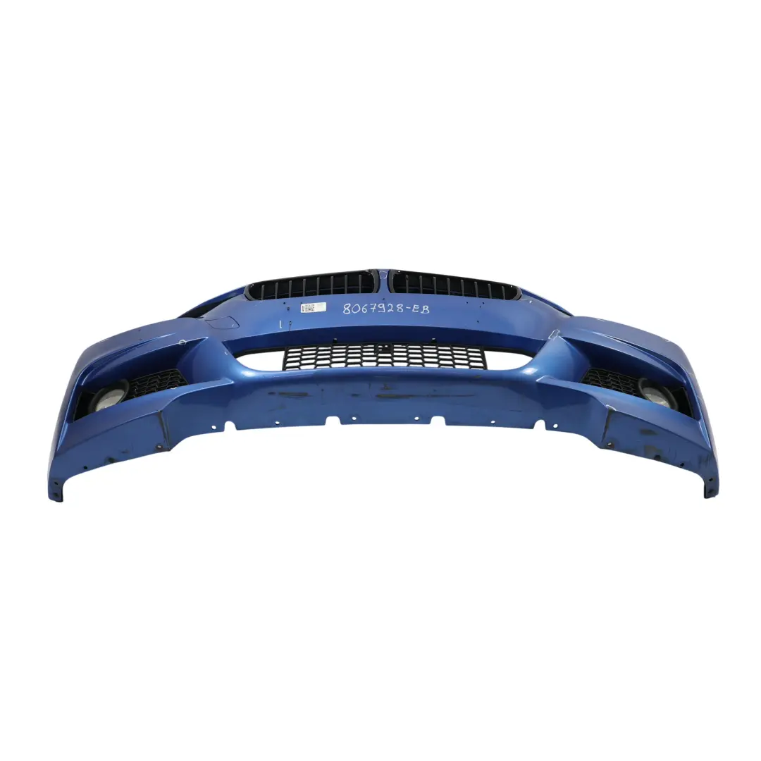 Front Bumper Cover M Sport Estorilblau Blue Metallic - B45 to BMW F30 F31 with Part number 8067928 BMW F30 F31 Front Bumper Cover M Sport Estorilblau Blue Metallic - B45 - SKU 8067928-EB - Part number 8067928