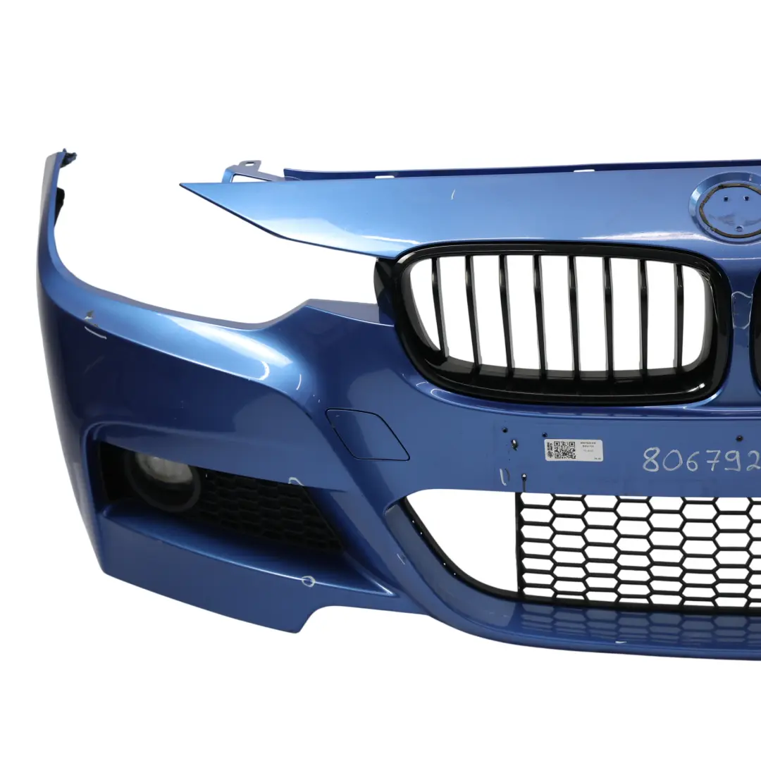 Front Bumper Cover M Sport Estorilblau Blue Metallic - B45 to BMW F30 F31 with Part number 8067928 BMW F30 F31 Front Bumper Cover M Sport Estorilblau Blue Metallic - B45 - SKU 8067928-EB - Part number 8067928