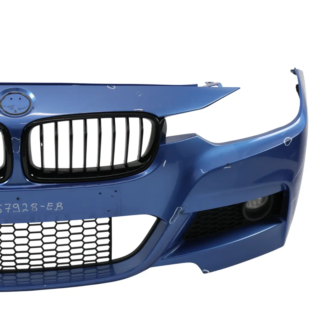 BMW F30 F31 Front Bumper Cover M Sport Estorilblau Blue Metallic - B45 - SKU 8067928-EB - Part number 8067928