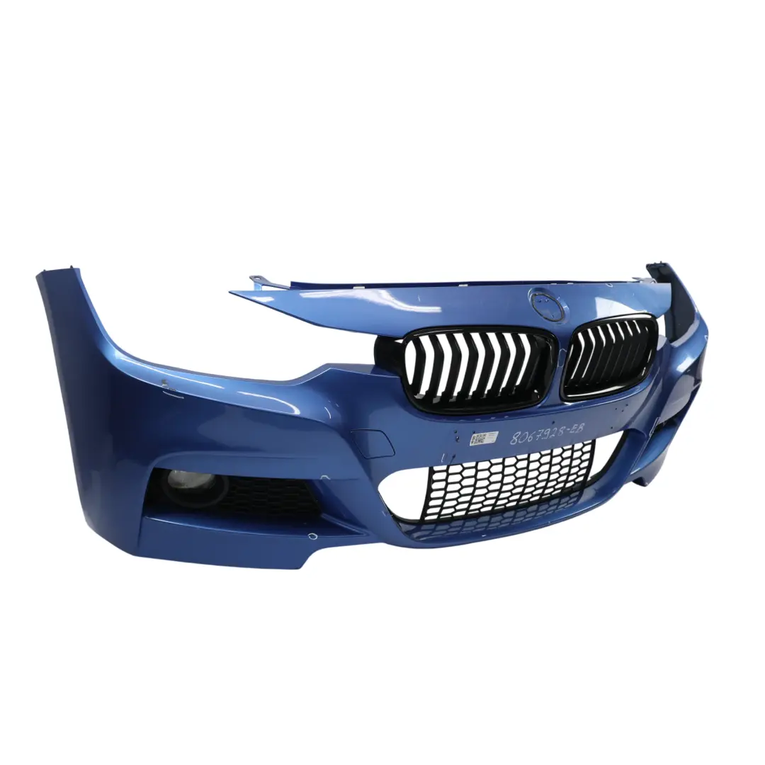 BMW F30 F31 Front Bumper Cover M Sport Estorilblau Blue Metallic - B45 - SKU 8067928-EB - Part number 8067928