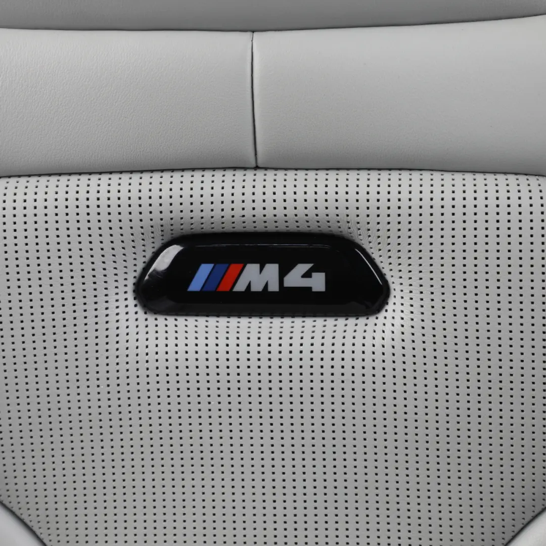 Front Left N/S Heated Memory Leather Merino Silverstone to BMW F82 M4 Seat with Part number 8069551 BMW F82 M4 Seat Front Left N/S Heated Memory Leather Merino Silverstone - SKU 8069551 - Part number 8069551
