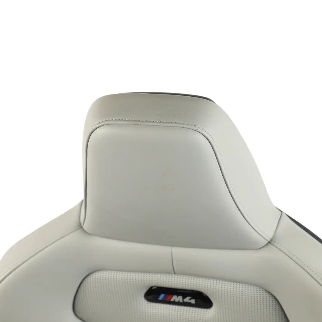 Front Left N/S Heated Memory Leather Merino Silverstone to BMW F82 M4 Seat with Part number 8069551 BMW F82 M4 Seat Front Left N/S Heated Memory Leather Merino Silverstone - SKU 8069551 - Part number 8069551
