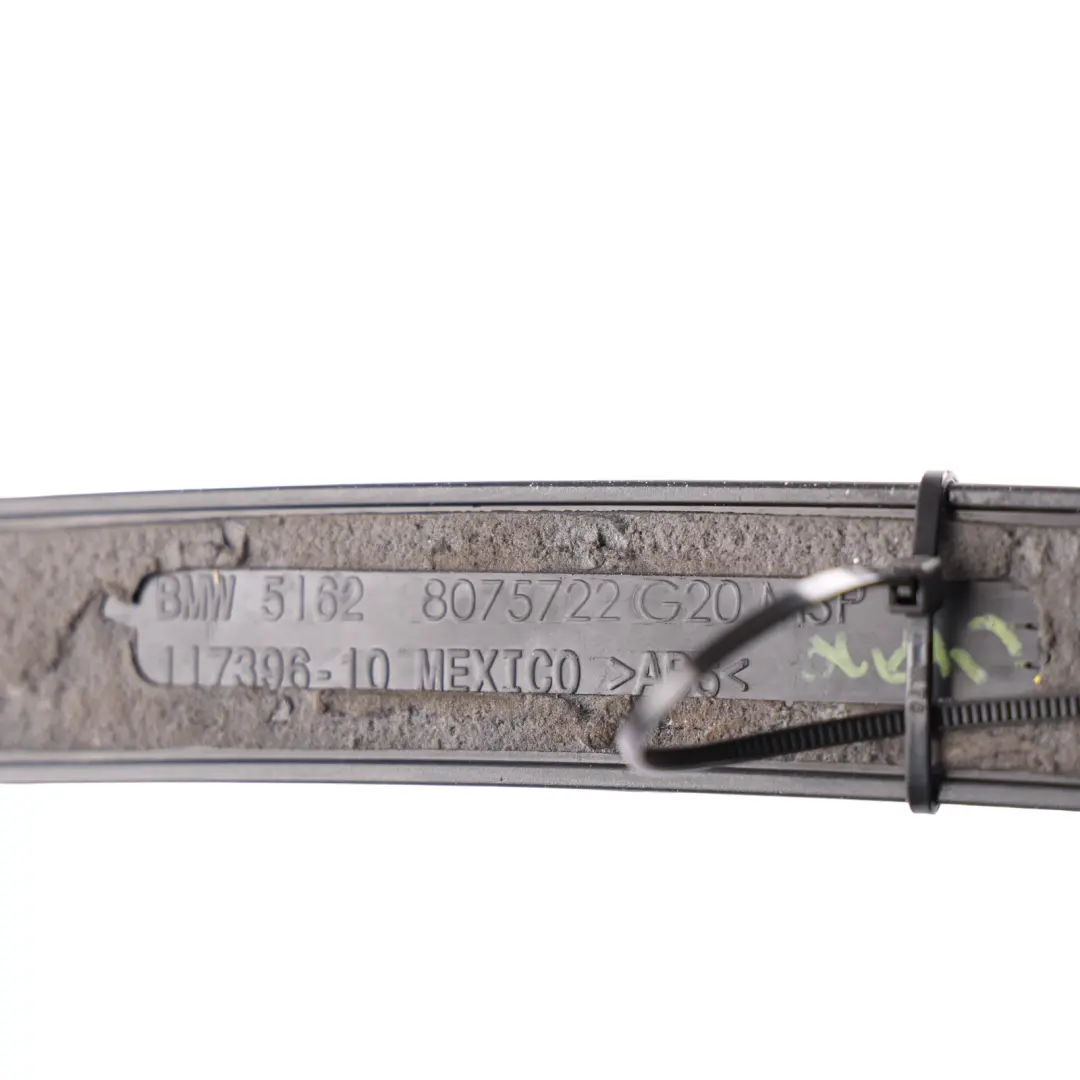 Spoiler Tailgate Lip M Sport Panel Trim Black High Gloss to BMW G20 Rear with Part number 8075722 BMW G20 Rear Spoiler Tailgate Lip M Sport Panel Trim Black High Gloss - SKU 8075722 - Part number 8075722