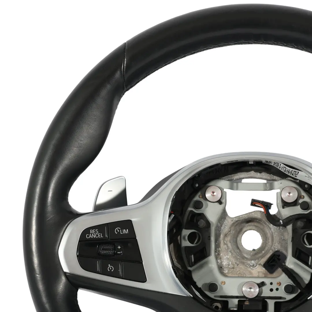 Steering Wheel M Sport Black Leather Heated Paddles to BMW X3 G01 X4 G02 with Part number 8094544 BMW X3 G01 X4 G02 Steering Wheel M Sport Black Leather Heated Paddles - SKU 8094544 - Part number 8094544