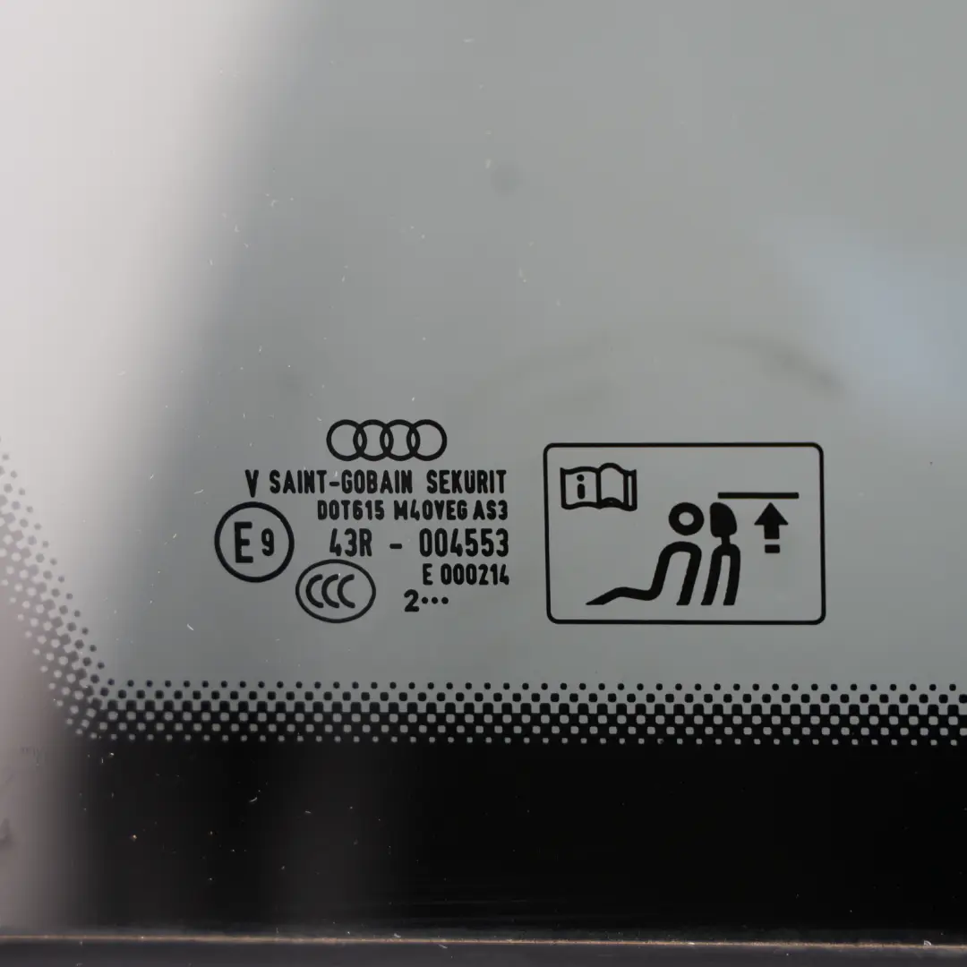 Window Glass Quarter Glass Glazing AS3 Left N/S to Audi Q5 FY Rear with Part number 80A845297R Audi Q5 FY Rear Window Glass Quarter Glass Glazing AS3 Left N/S - SKU 80A845297R - Part number 80A845297R