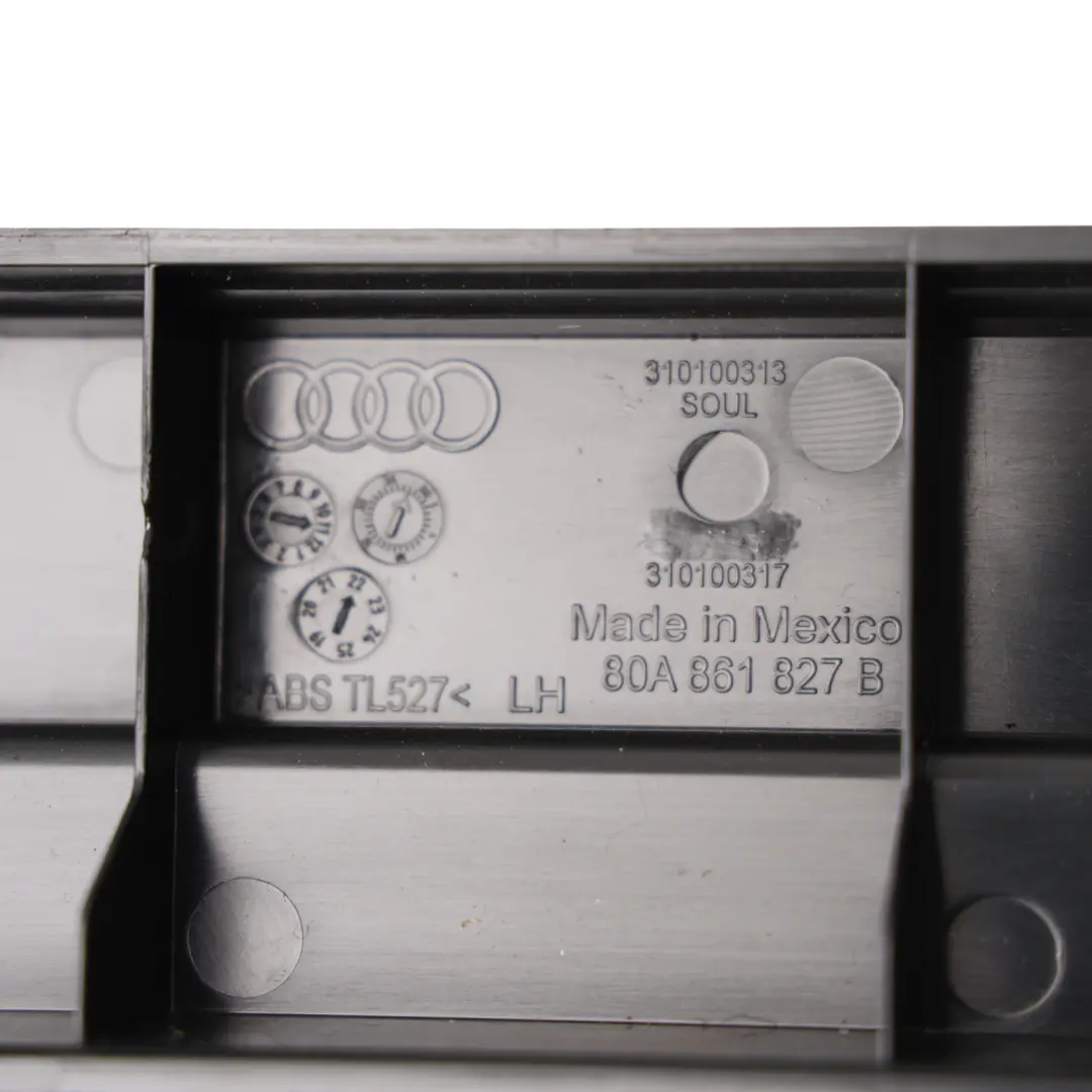 Boot Trunk Interior Trim Cover Panel Left N/S to Audi Q5 FY Rear with Part number 80A861827B Audi Q5 FY Rear Boot Trunk Interior Trim Cover Panel Left N/S - SKU 80A861827B - Part number 80A861827B