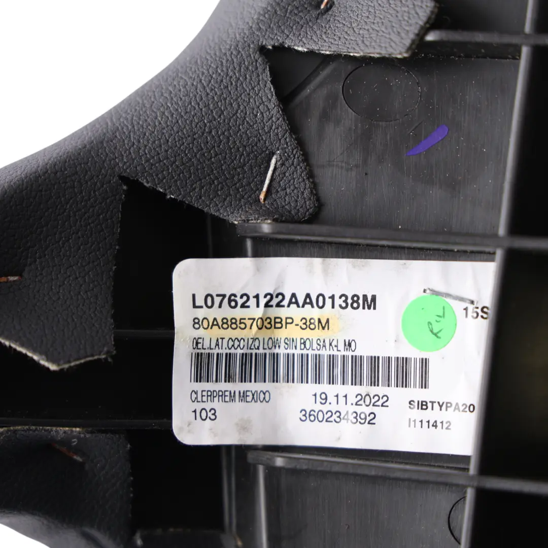 Backrest Side Padding Cover Left N/S Leather to Audi Q5 FY Rear Seat with Part number 80A885703BP Audi Q5 FY Rear Seat Backrest Side Padding Cover Left N/S Leather - SKU 80A885703BP - Part number 80A885703BP