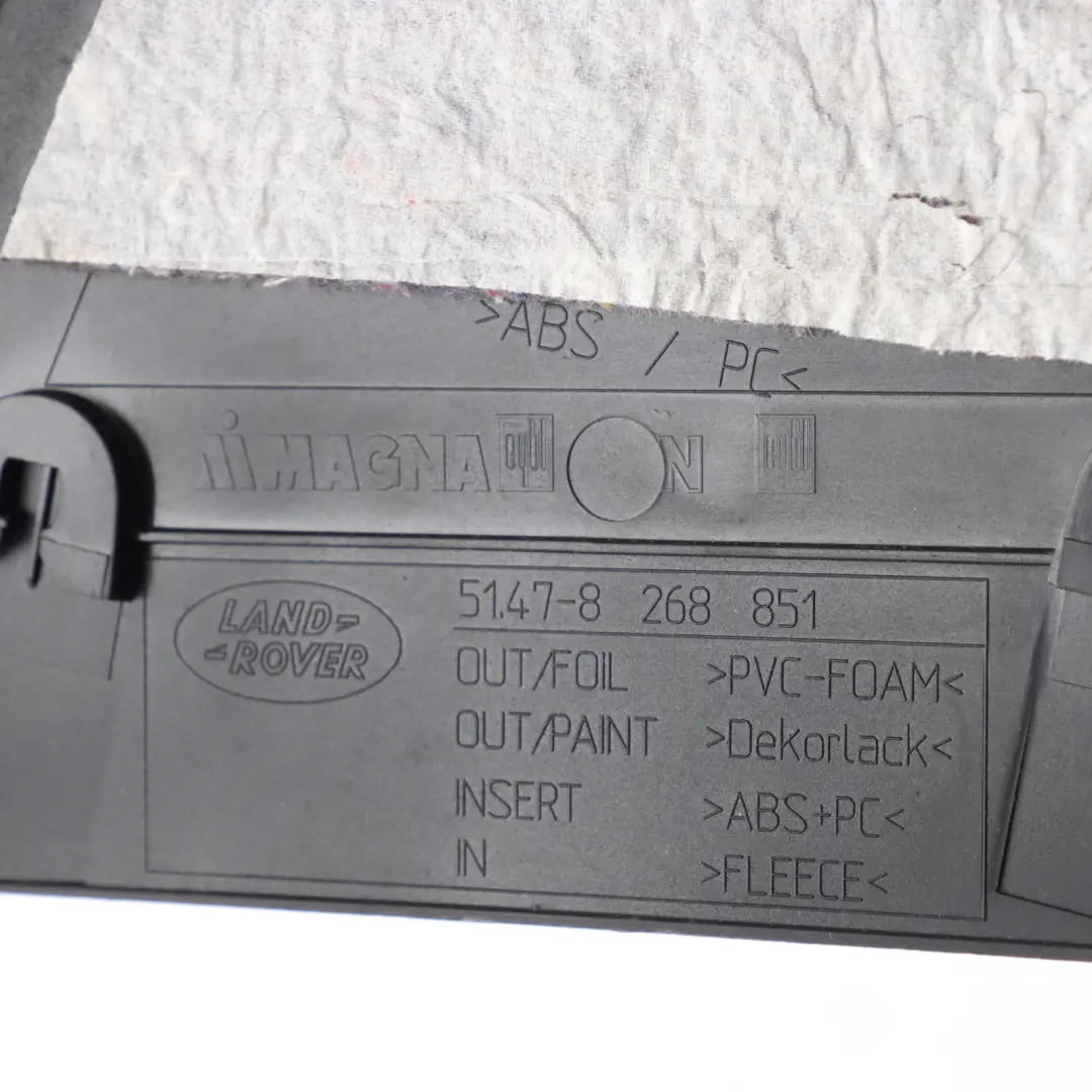 B-Pillar Trim Cover Panel Moulding Black Left N/S to Range Rover L322 with Part number 8268851 Range Rover L322 B-Pillar Trim Cover Panel Moulding Black Left N/S - SKU 8268851 - Part number 8268851