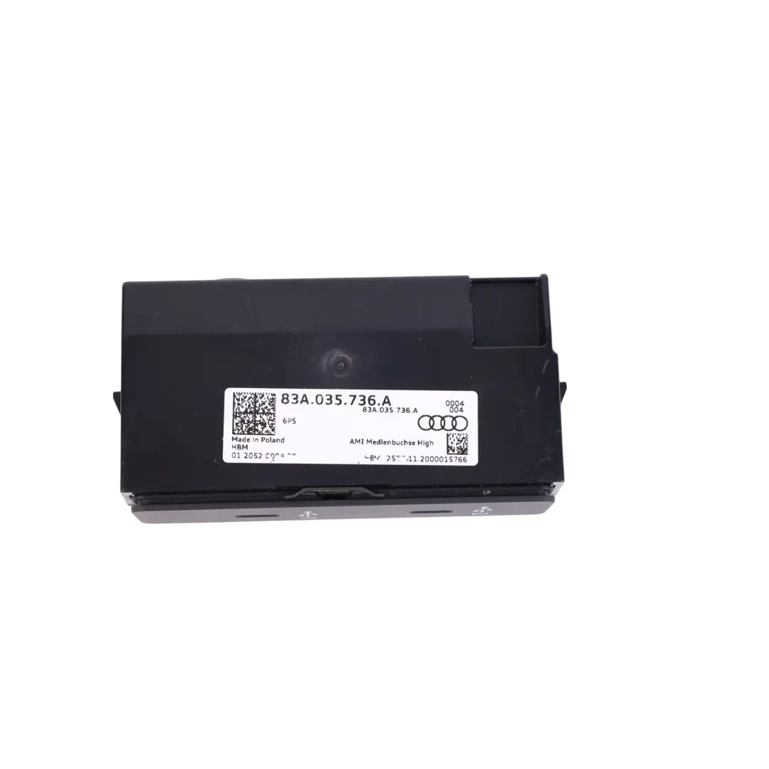 Audi Q3 F3 Consola Trasera Doble Puerto Alimentación USB-C Conexión - SKU 83A035736A - Número de pieza 83A035736A