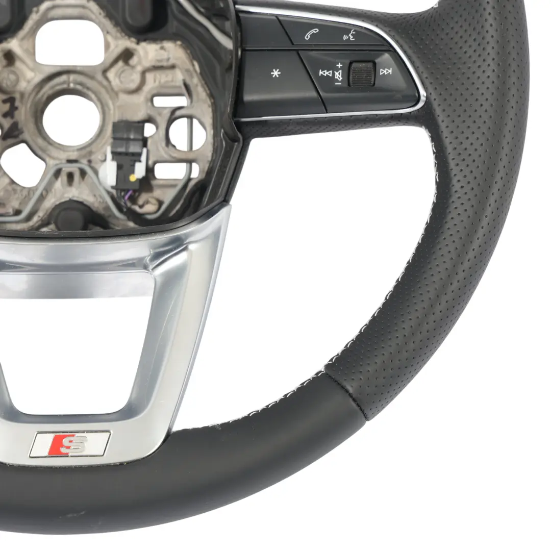 MK2 Lenkrad S-Line NEU Schwarz Leder Weiß Gewinde für Audi Q3 F3 mit Teilenummer 83A419091AJ Audi Q3 F3 MK2 Lenkrad S-Line NEU Schwarz Leder Weiß Gewinde - SKU 83A419091AJ-1 - Teilenummer 83A419091AJ