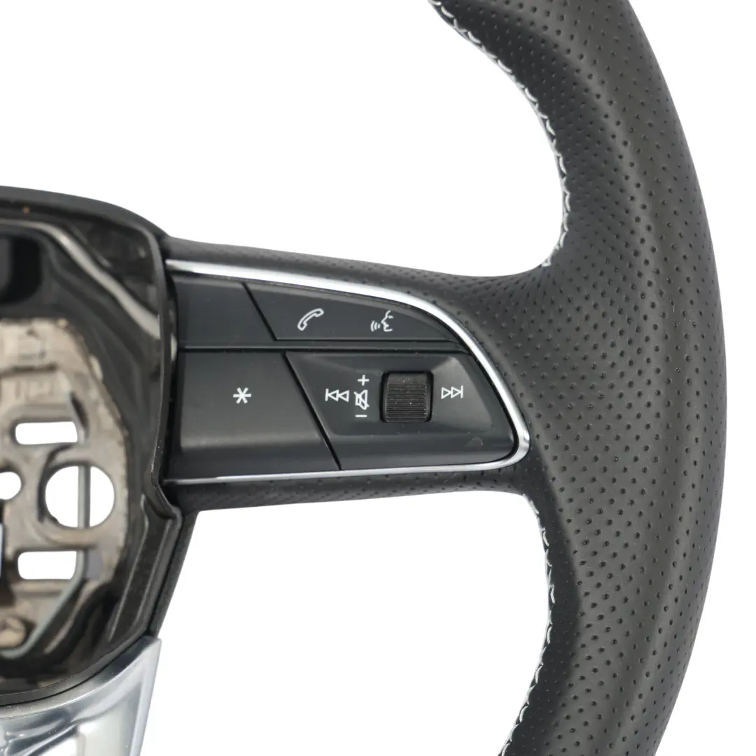 MK2 Volante S-Line NUEVO Cuero Negro Hilos Blancos para Audi Q3 F3 con número de pieza 83A419091AJ Audi Q3 F3 MK2 Volante S-Line NUEVO Cuero Negro Hilos Blancos - SKU 83A419091AJ-1 - Número de pieza 83A419091AJ