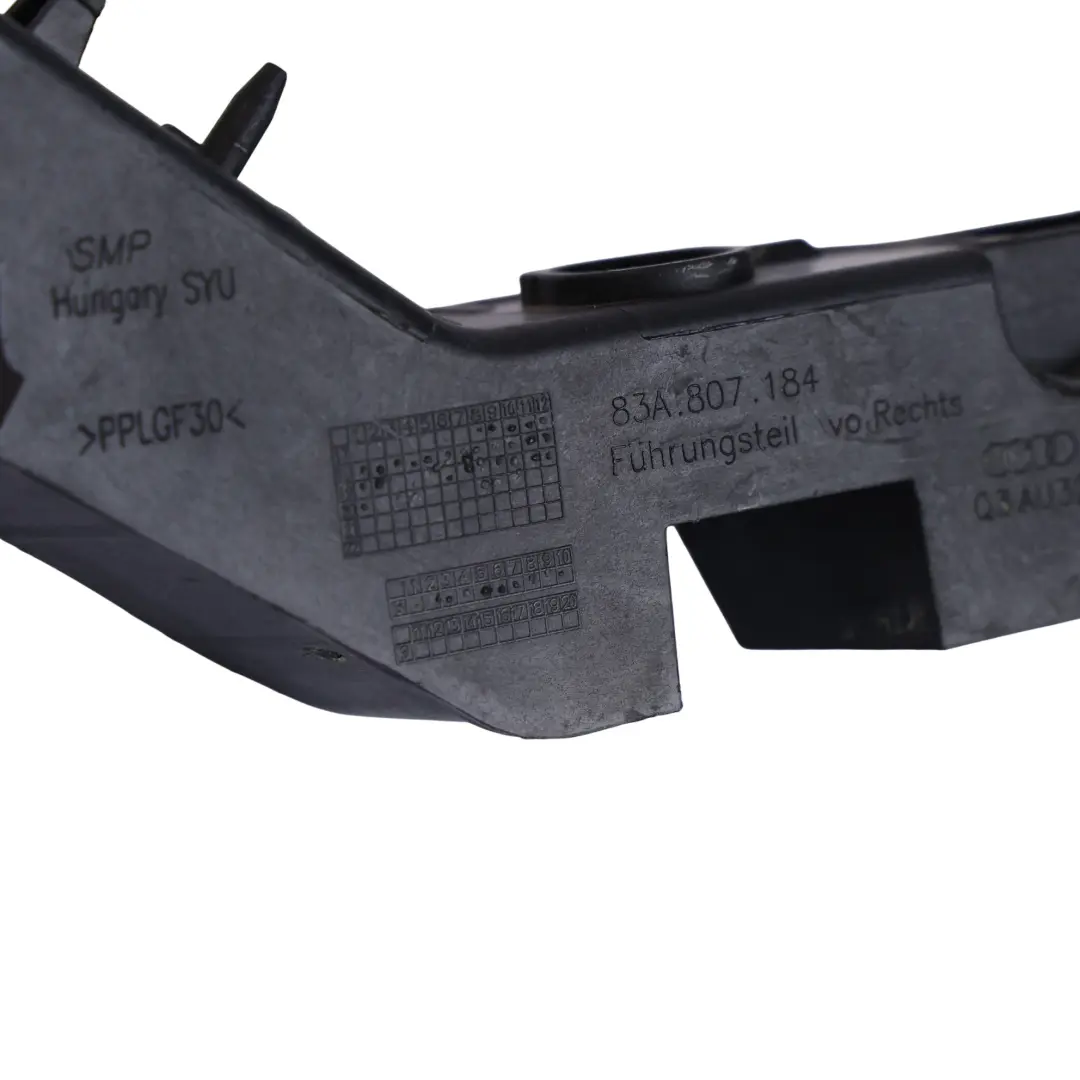 Support De Fixation De Pare-Chocs Avant Droit pour Audi Q3 F3 à propos du numéro de pièce 83A807184 Audi Q3 F3 Support De Fixation De Pare-Chocs Avant Droit - SKU 83A807184 - Numéro de pièce 83A807184