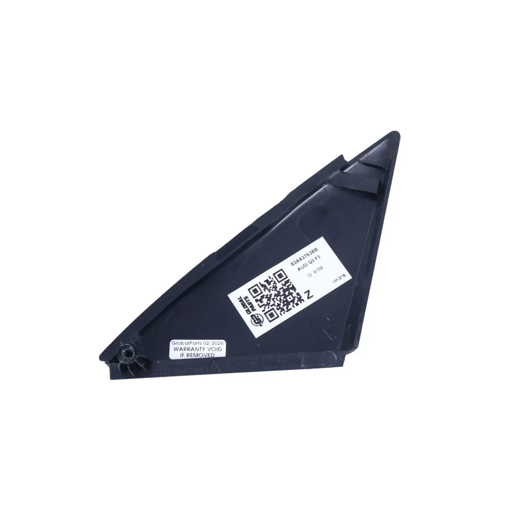 Audi Q3 F3 Garniture Angle Porte Avant Droite Noire - SKU 83A837638B - Numéro de pièce 83A837638B