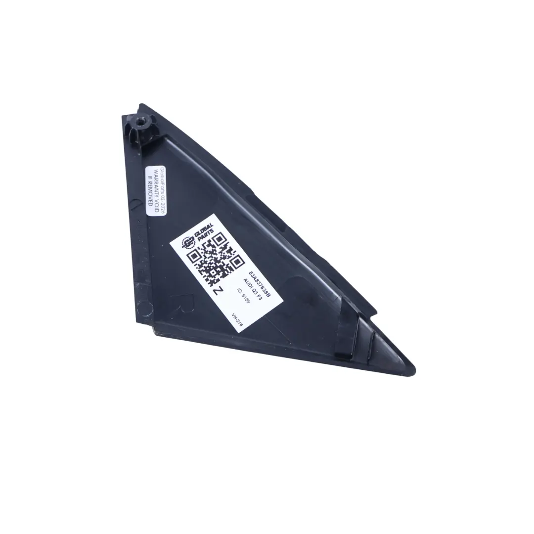 Audi Q3 F3 Front Door Corner Quarter Cover Trim Right O/S Black - SKU 83A837638B - Part number 83A837638B