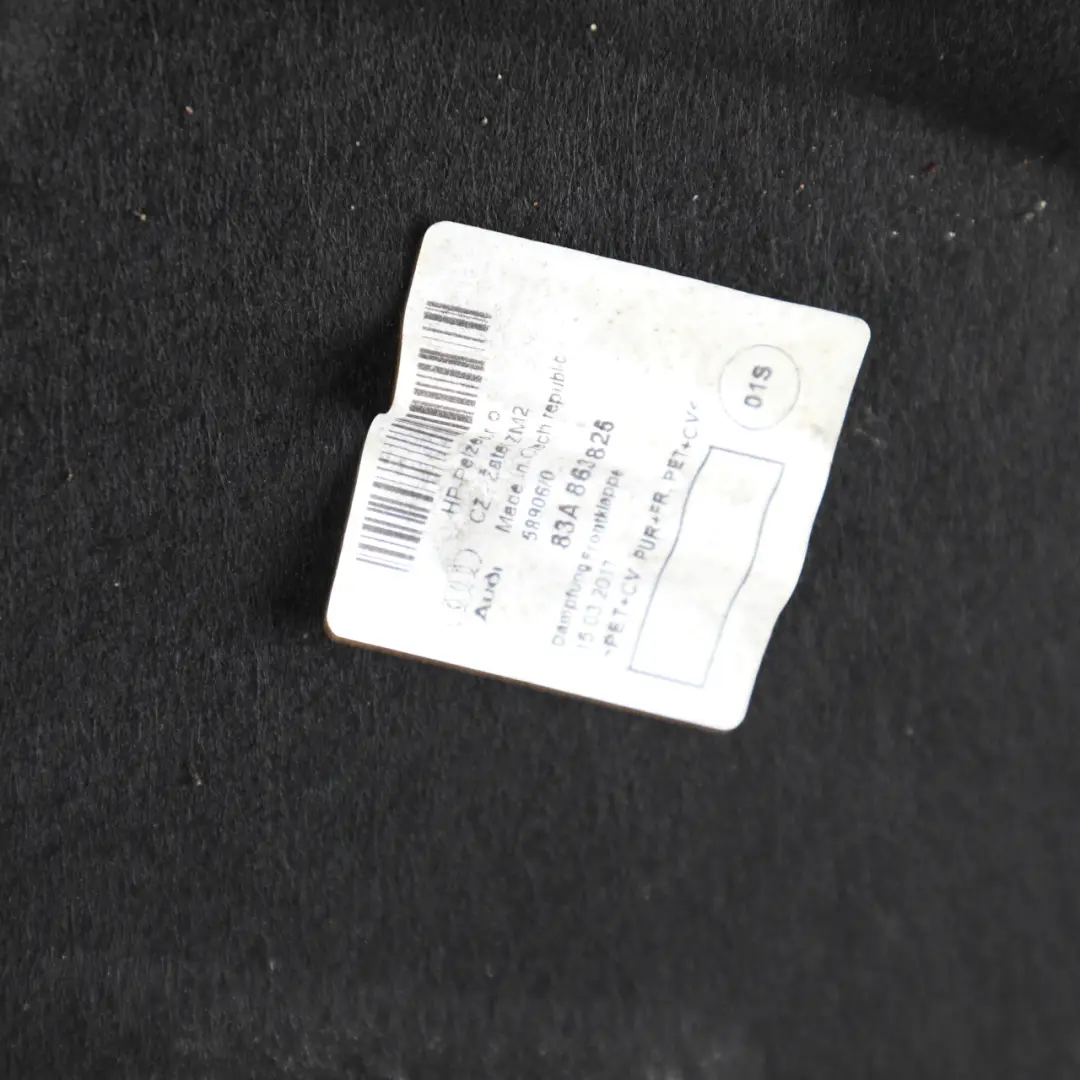 Audi Q3 F3 Bonnet Underhood Sound Insulation - SKU 83A863825 - Part number 83A863825