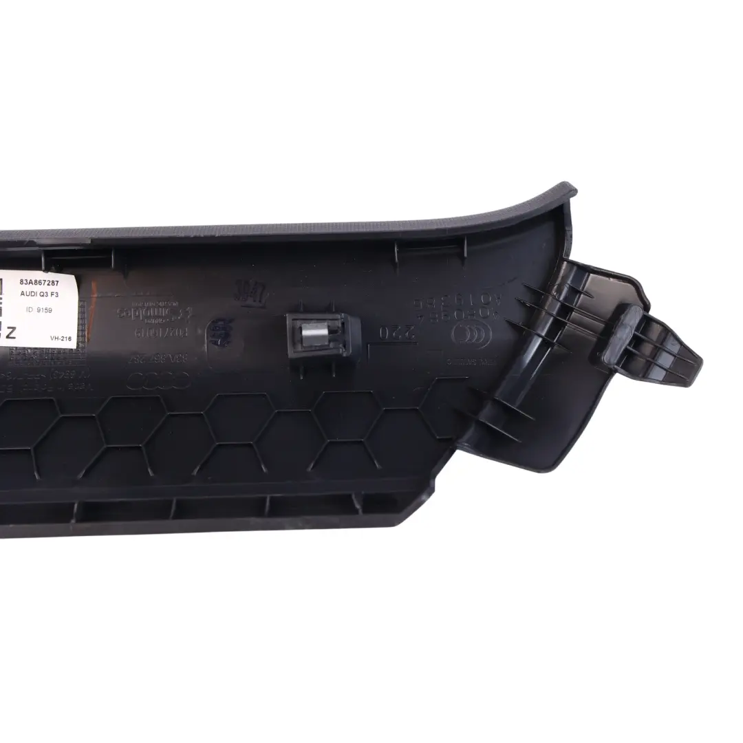 Audi Q3 F3 Listwa Osłona Poszycie Słupka C Soul Czarny Lewy - SKU 83A867287 - Numer Części 83A867287