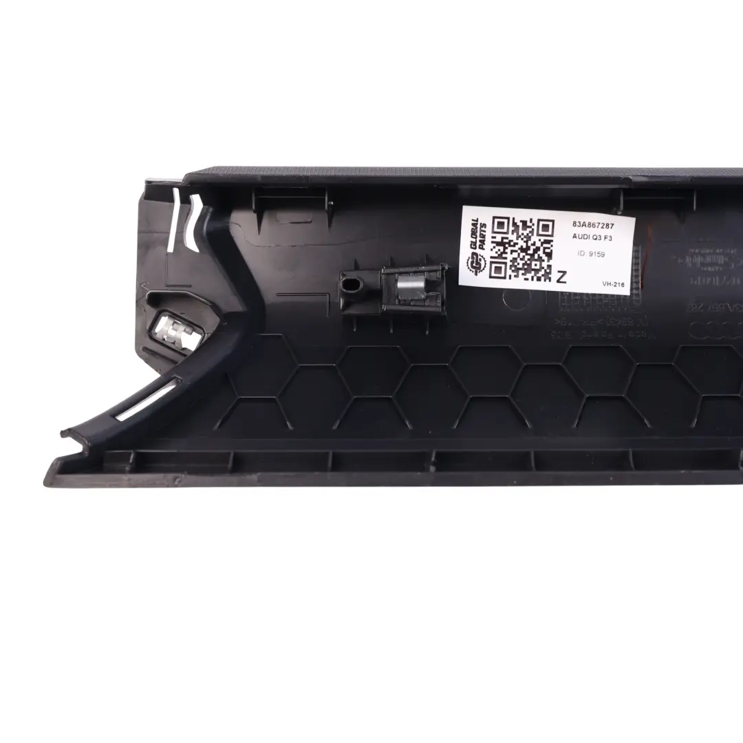 Audi Q3 F3 C-Pillar Trim Cover Strip Moulding Soul Black Left N/S - SKU 83A867287 - Part number 83A867287