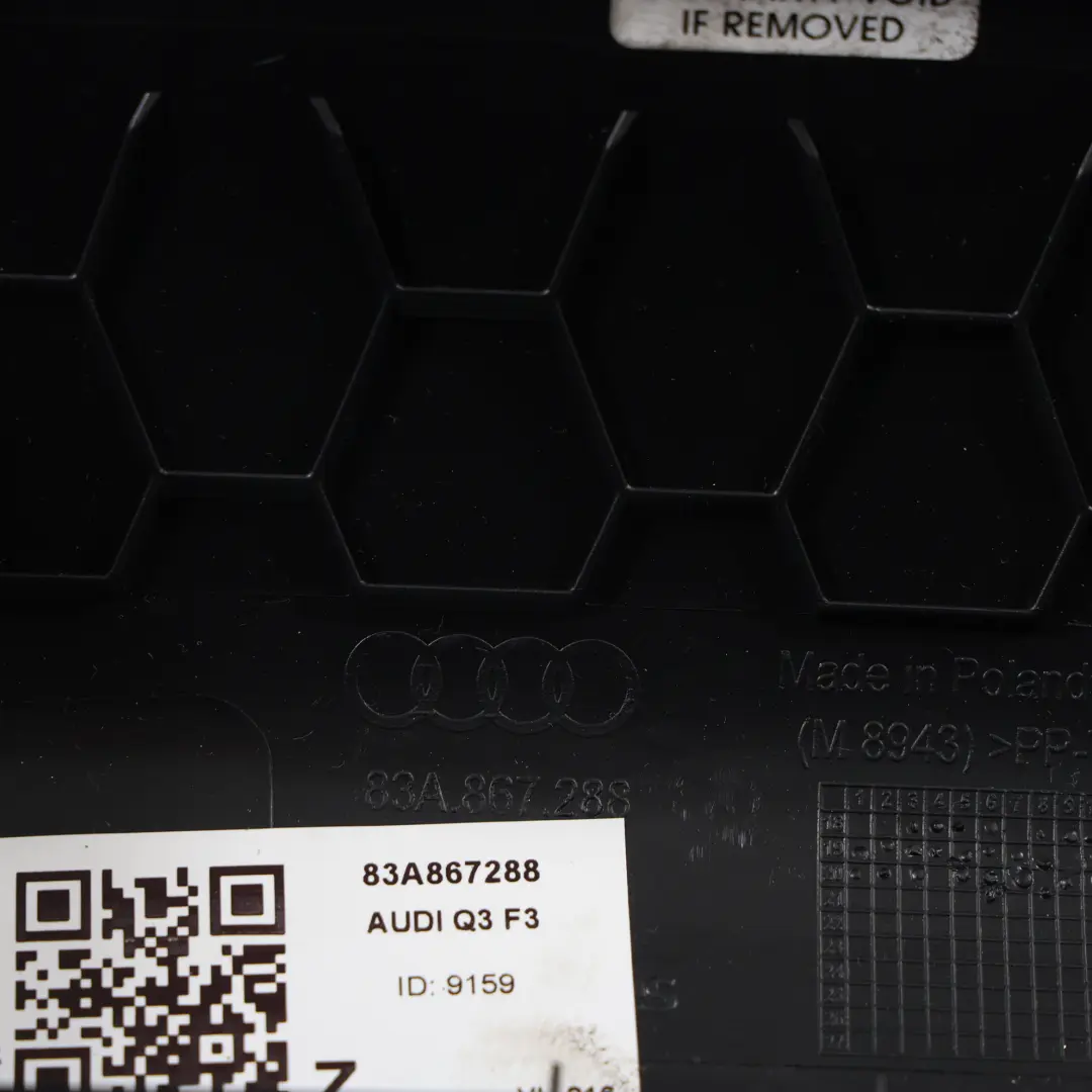 Audi Q3 F3 C Pilar Interior Panel Cubierta Acabado Derecho - SKU 83A867288 - Número de pieza 83A867288