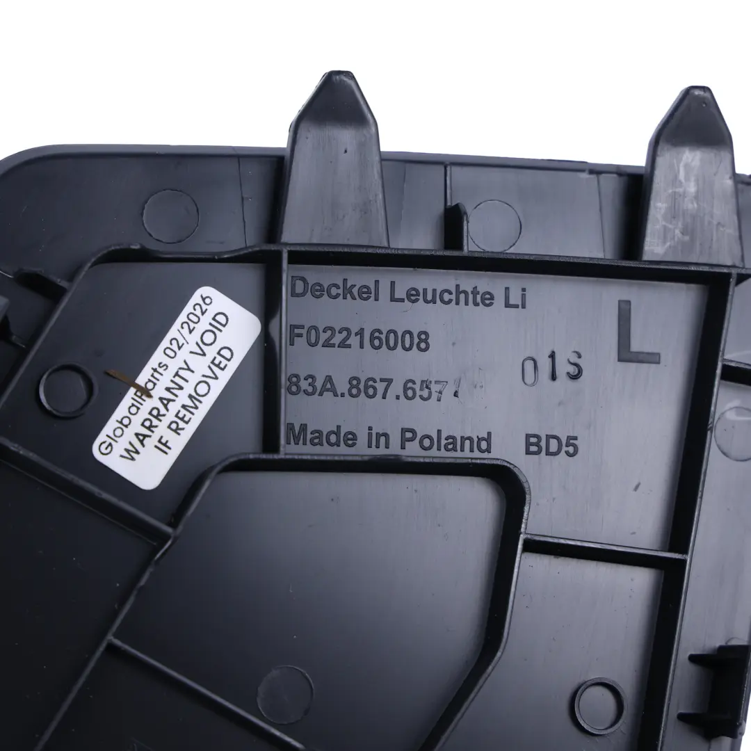 Cache Feu Arrière De Hayon Arrière Gauche Intérieur Noir pour Audi Q3 F3 à propos du numéro de pièce 83A867657 Audi Q3 F3 Cache Feu Arrière De Hayon Arrière Gauche Intérieur Noir - SKU 83A867657 - Numéro de pièce 83A867657