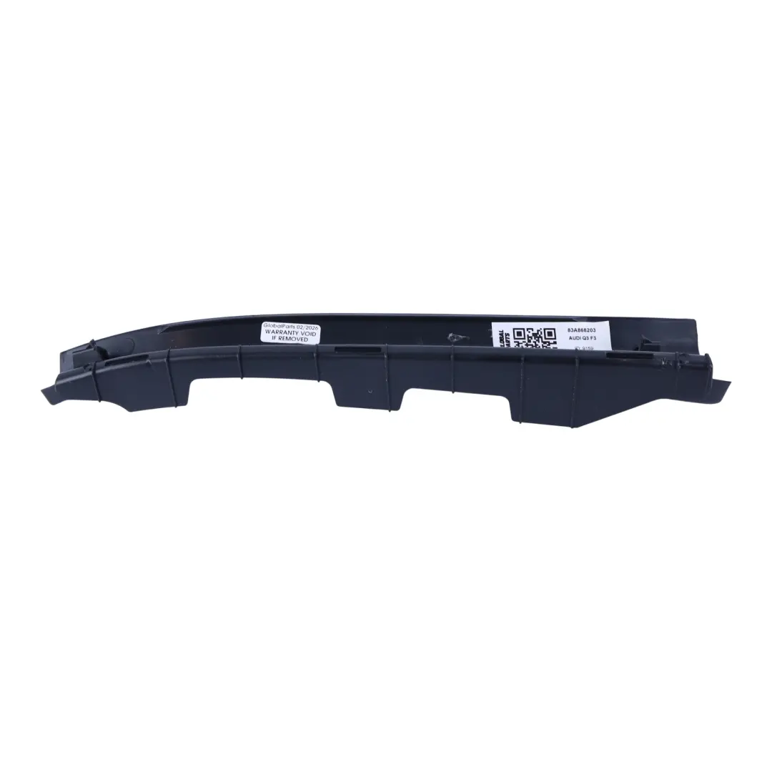 A-Pillar Trim Cover Panel Moulding Soul Black Left N/S to Audi Q3 F3 with Part number 83A868203 Audi Q3 F3 A-Pillar Trim Cover Panel Moulding Soul Black Left N/S - SKU 83A868203 - Part number 83A868203