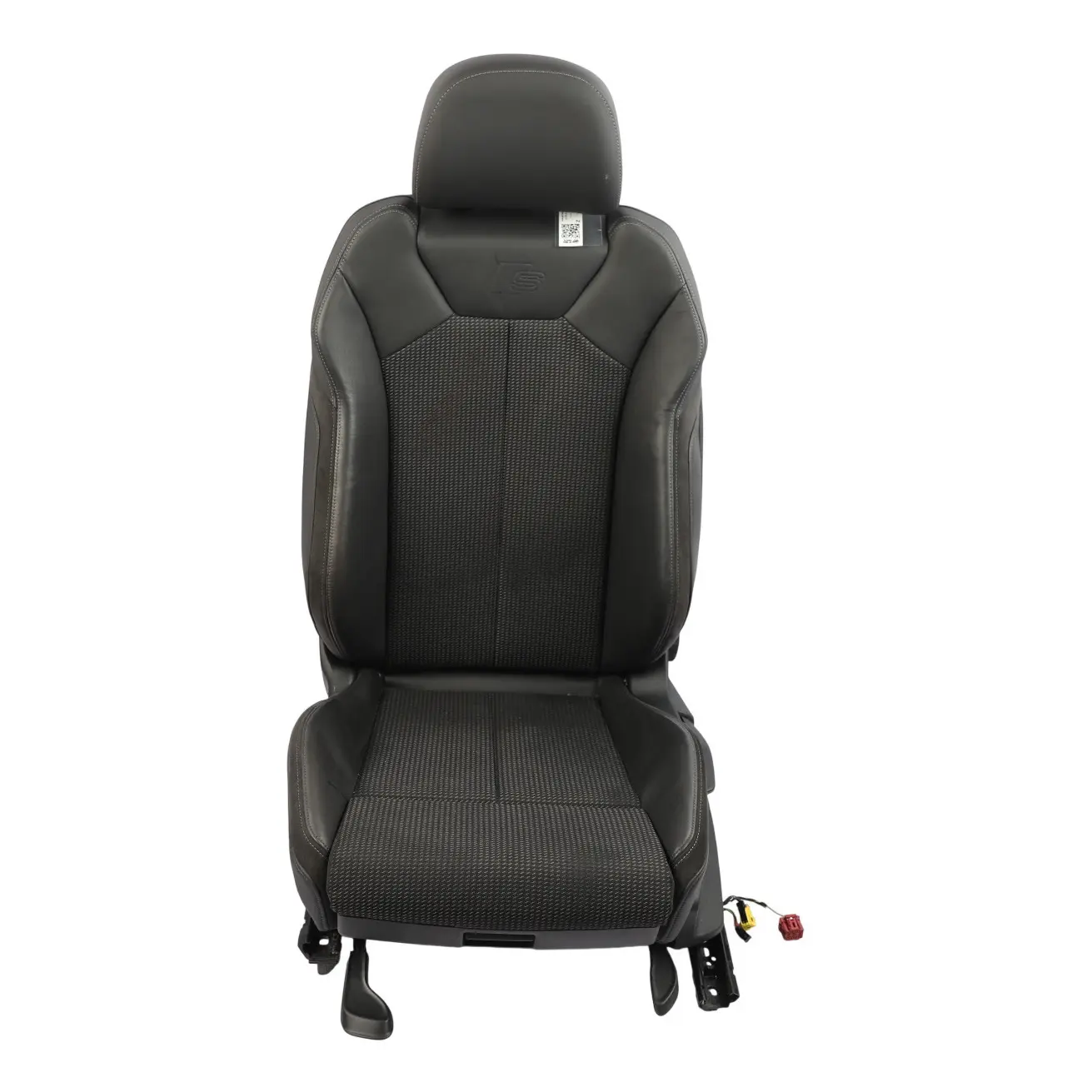 Audi Q3 F3 S-Line Front Seat Sport Heated Leather Cloth Soul Black Left N/S