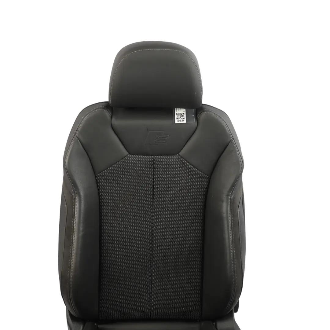 Audi Q3 F3 S-Line Front Seat Sport Heated Leather Cloth Soul Black Left N/S - SKU 83A881805E-1 - Part number 83A881805E