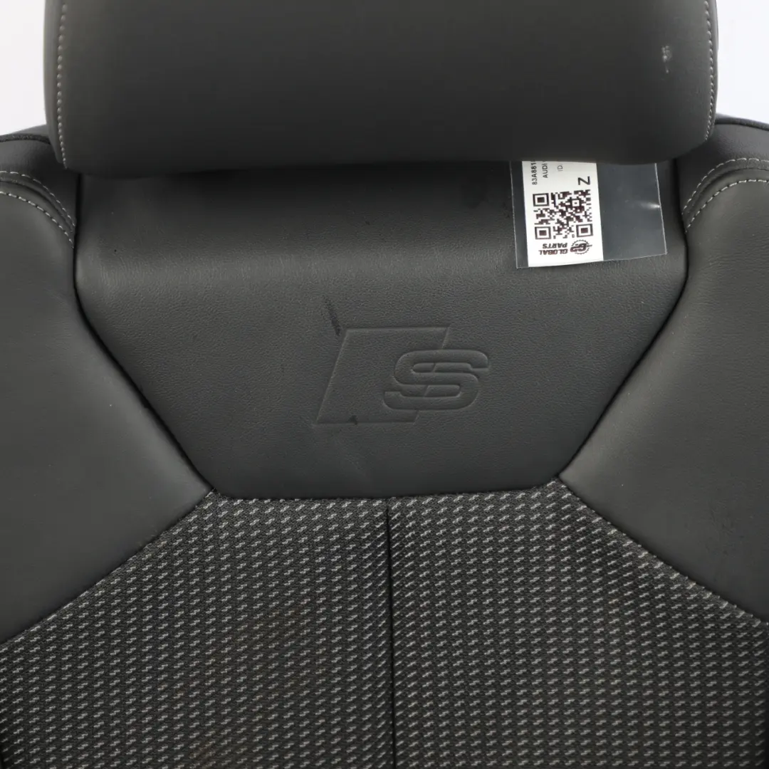 Audi Q3 F3 S-Line Front Seat Sport Heated Leather Cloth Soul Black Left N/S - SKU 83A881805E-1 - Part number 83A881805E