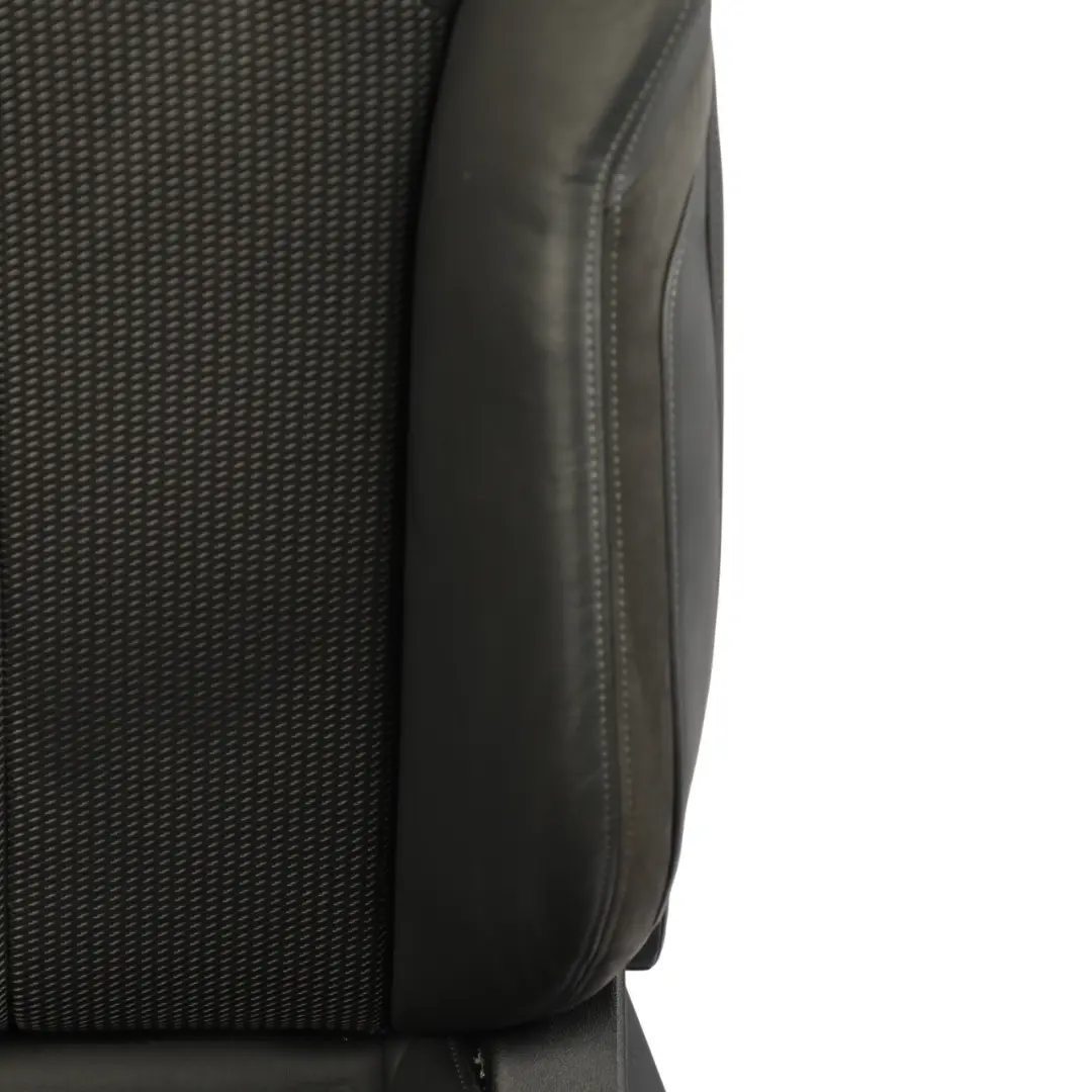 Audi Q3 F3 S-Line Front Seat Sport Heated Leather Cloth Soul Black Left N/S - SKU 83A881805E-1 - Part number 83A881805E