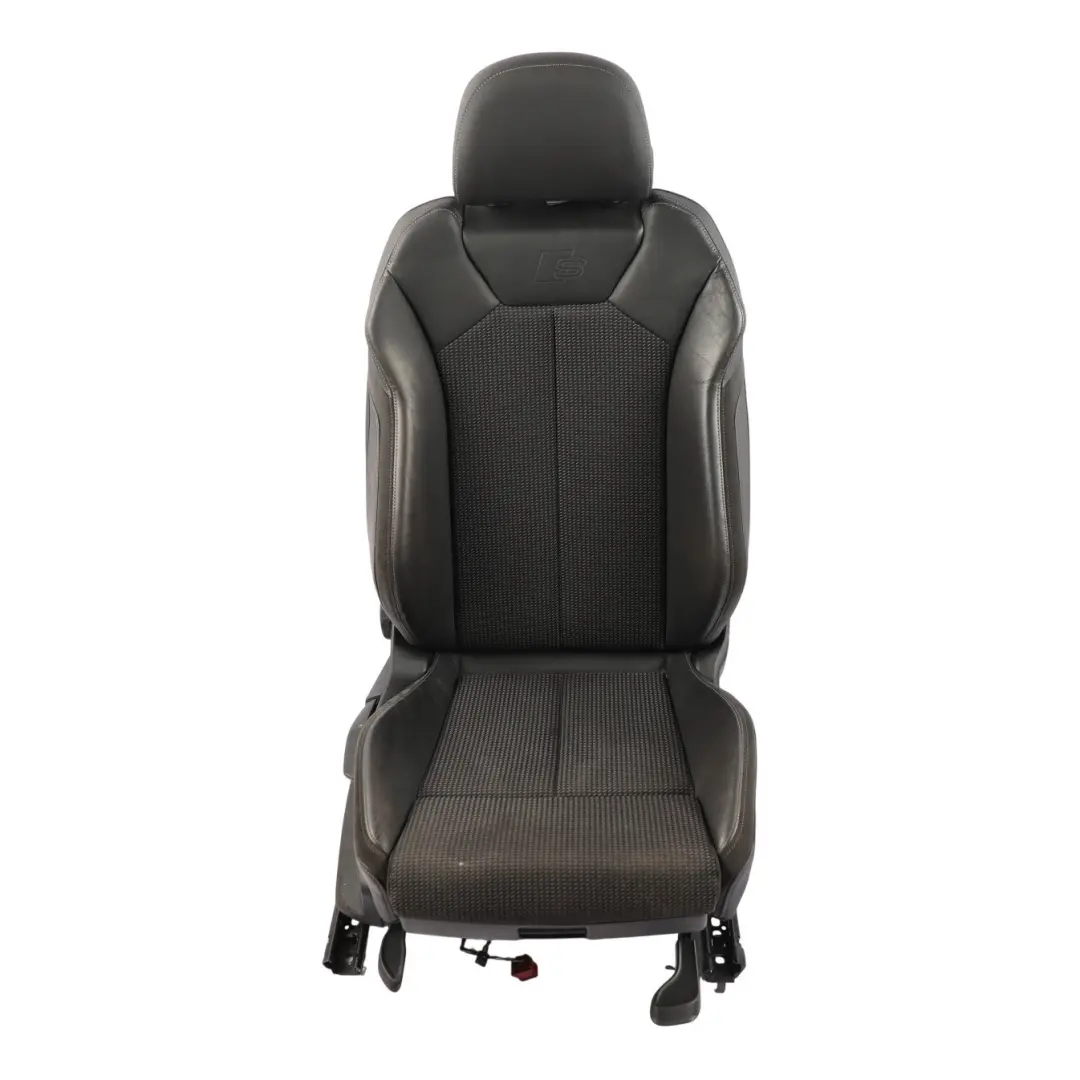 Audi Q3 F3 S-Line Front Seat Sport Heated Leather Cloth Soul Black Right O/S - SKU 83A881806E-1 - Part number 83A881806E