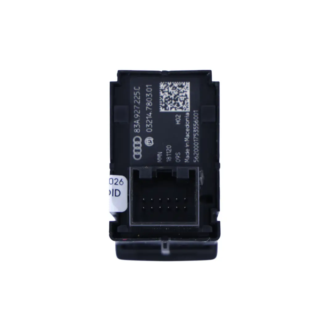 Freno Estacionamiento Mano Auto Hold Interruptor Botones para Audi Q3 F3 con número de pieza 83A927225C Audi Q3 F3 Freno Estacionamiento Mano Auto Hold Interruptor Botones - SKU 83A927225C - Número de pieza 83A927225C