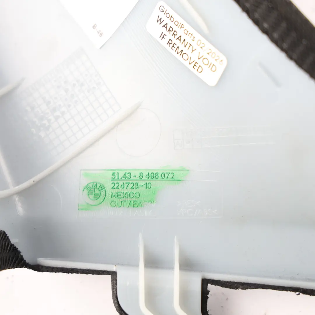 BMW G20 Column Cover A-Pillar Trim Strip Front Right O/S Anthracite - SKU 8498072 - Part number 8498072