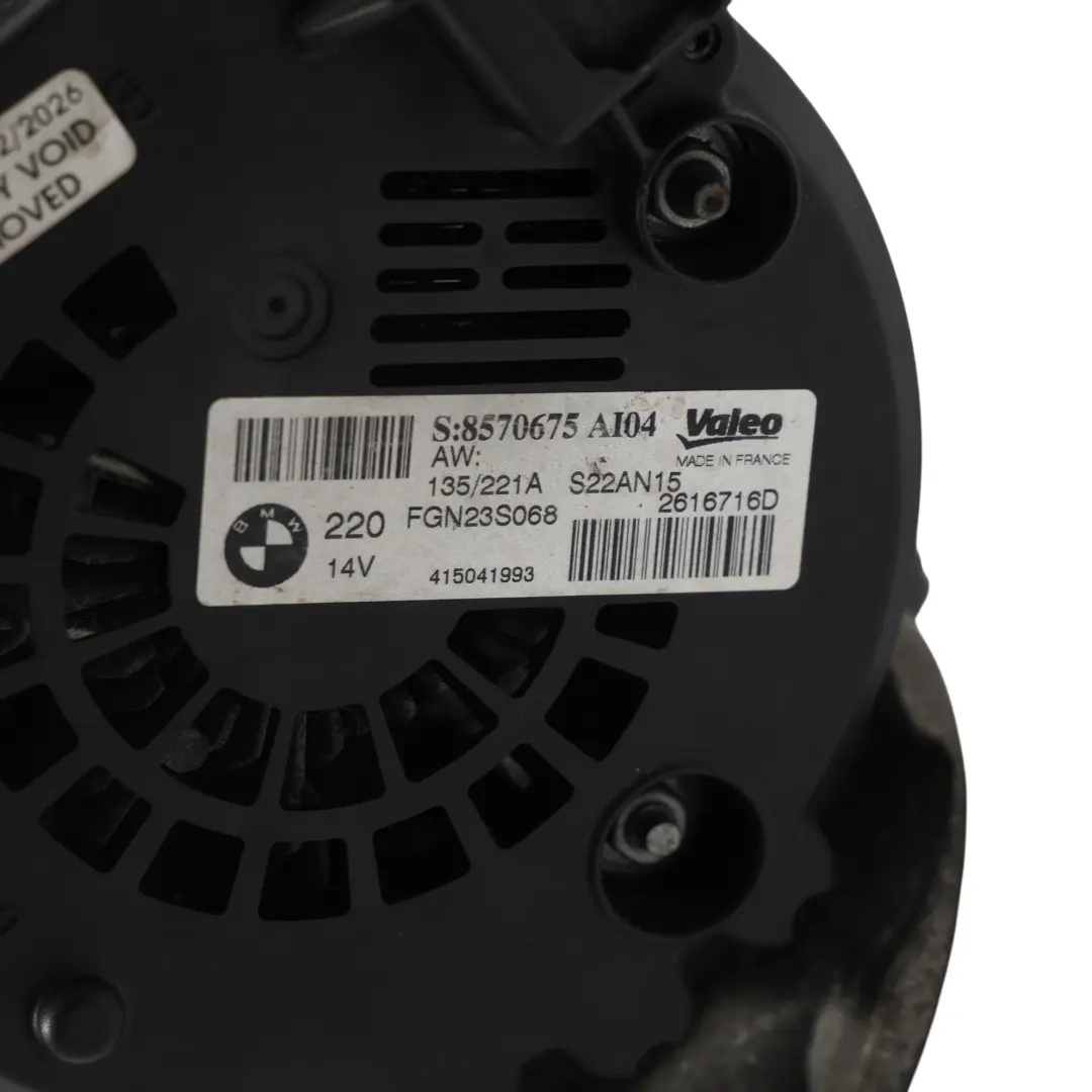 N57N N57Z Moteur Diesel Alternateur Générateur 230A 8570675 pour BMW F30 F32 LCI à propos du numéro de pièce 8570676 BMW F30 F32 LCI N57N N57Z Moteur Diesel Alternateur Générateur 230A 8570675 - SKU 8570676-1 - Numéro de pièce 8570676