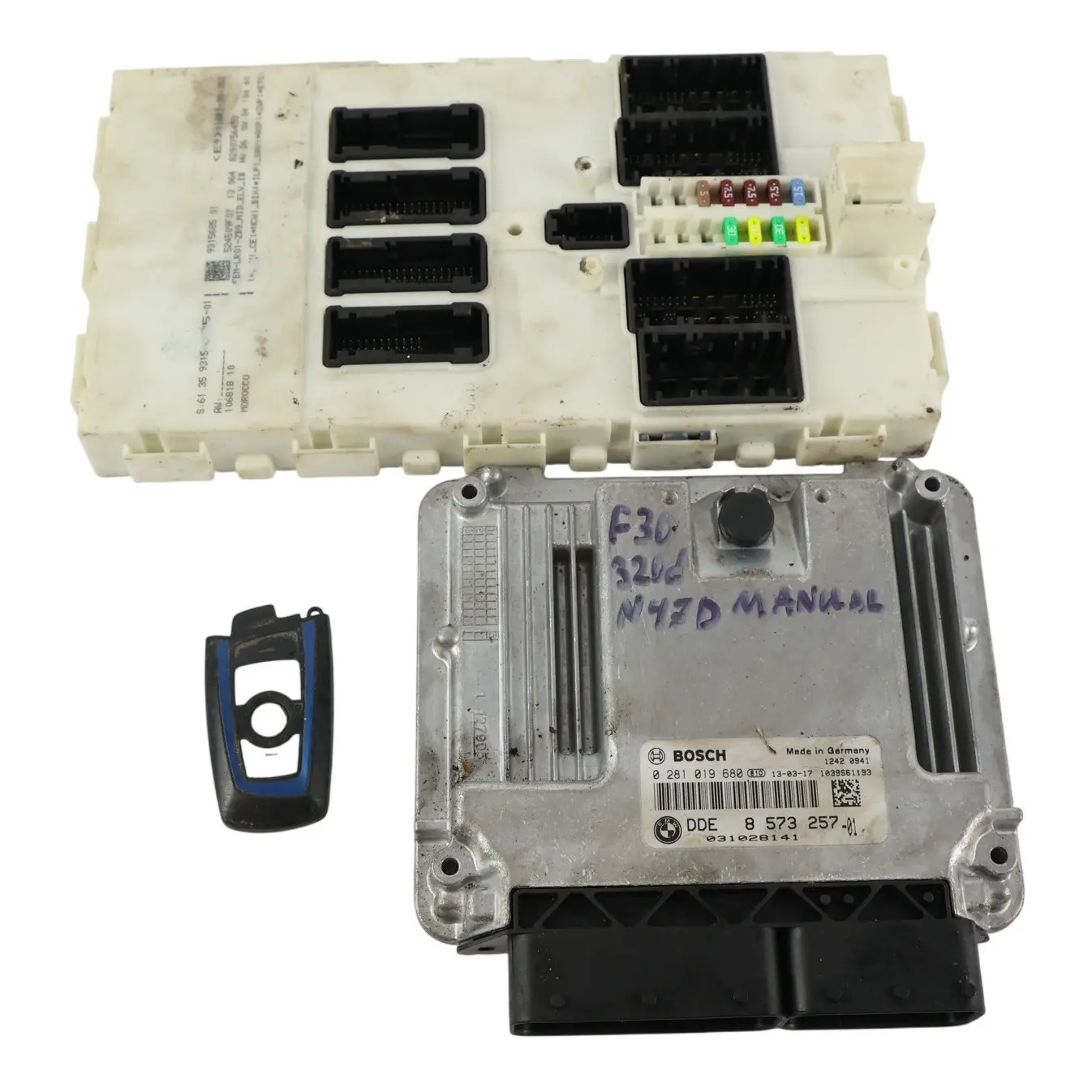 BMW F30 F31 320D Ed Diesel N47N 163HP ECU DDE 8573257 + Chiave + FEM Automatico