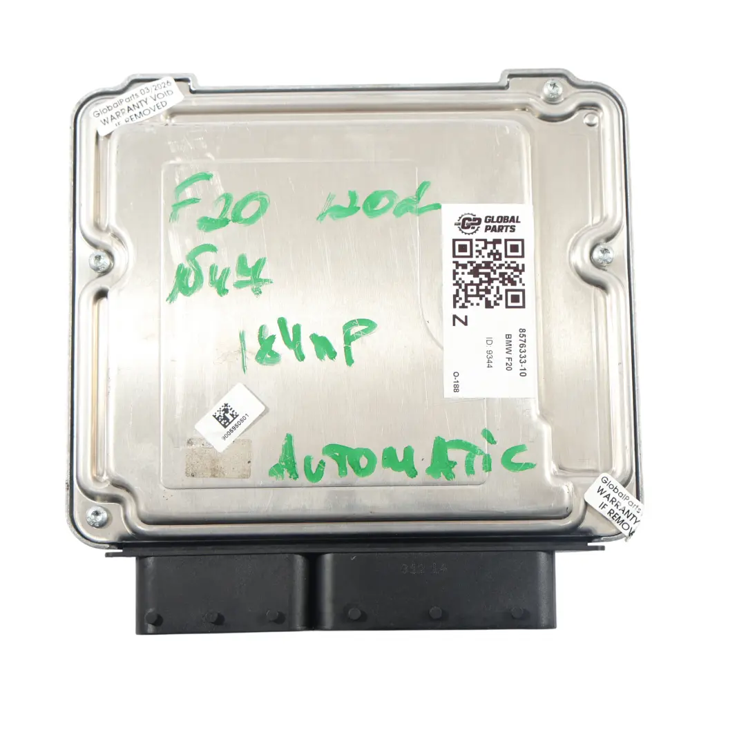 Control Unit Diesel N47N 184HP ECU DDE Set 8517862 Automatic to BMW F20 F21 Engine with Part number 8576333 BMW F20 F21 Engine Control Unit Diesel N47N 184HP ECU DDE Set 8517862 Automatic - SKU 8576333-10 - Part number 8576333