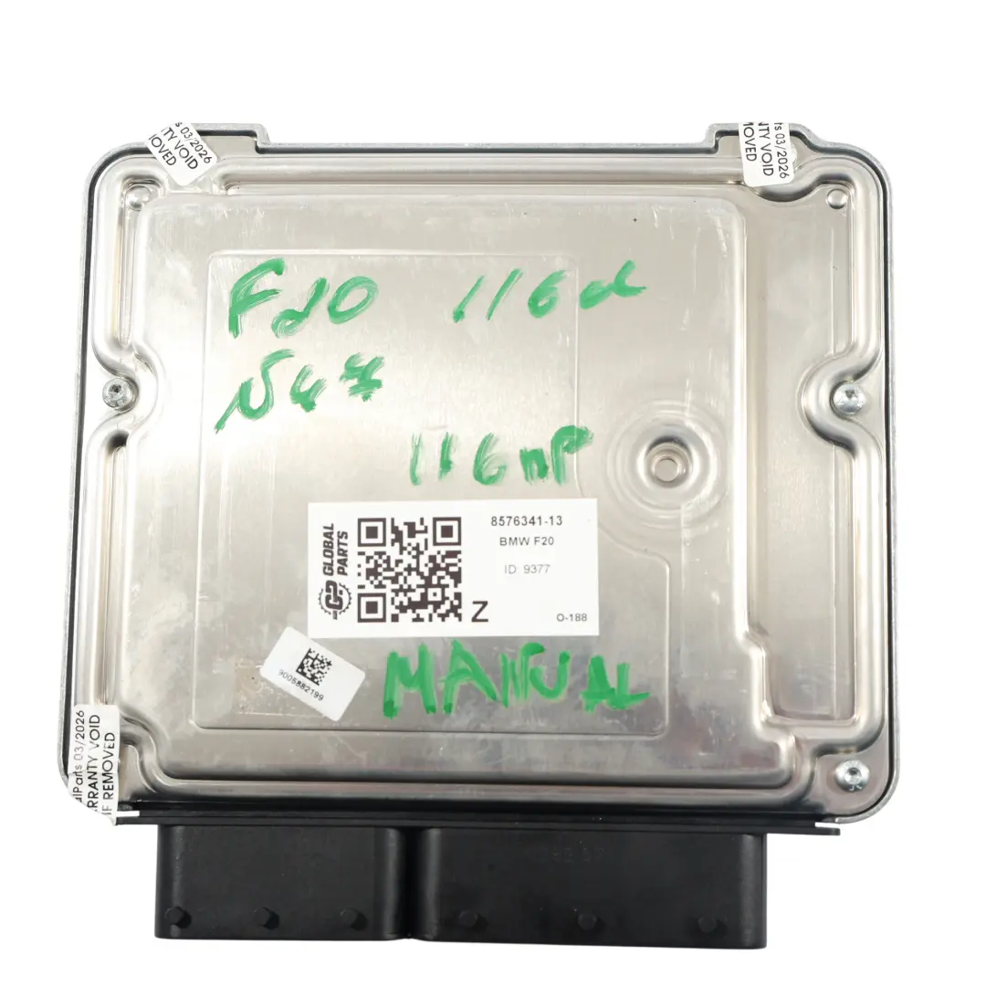 BMW F20 F21 116d 116HP N47N Kit Unidad Control Motor ECU DDE Manual - SKU 8576341-13 - Número de pieza 8576341