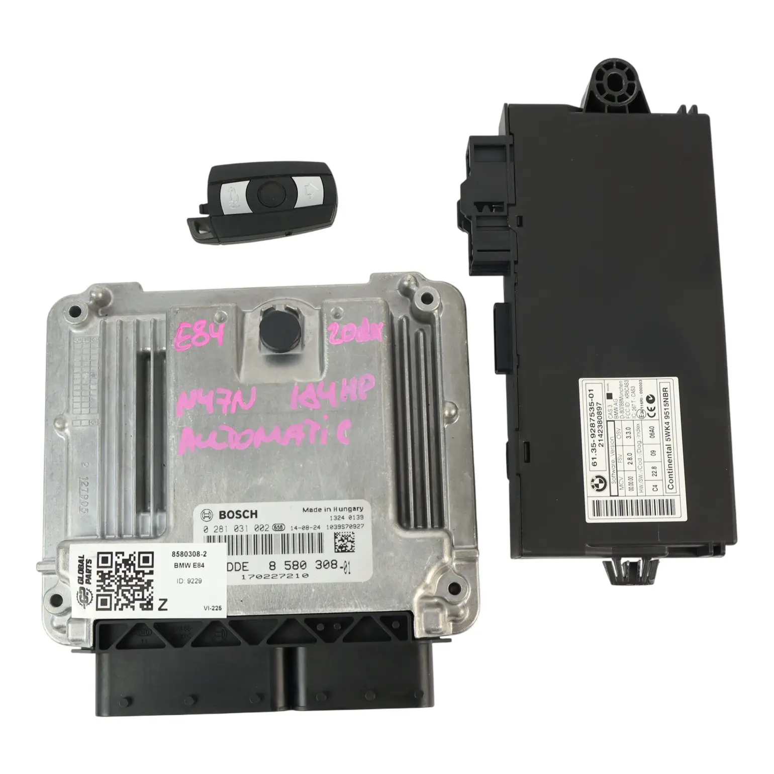 BMW X1 E84 20Dx N47N 184CH Kit Commande Moteur ECU DDE 8580308 Automatique