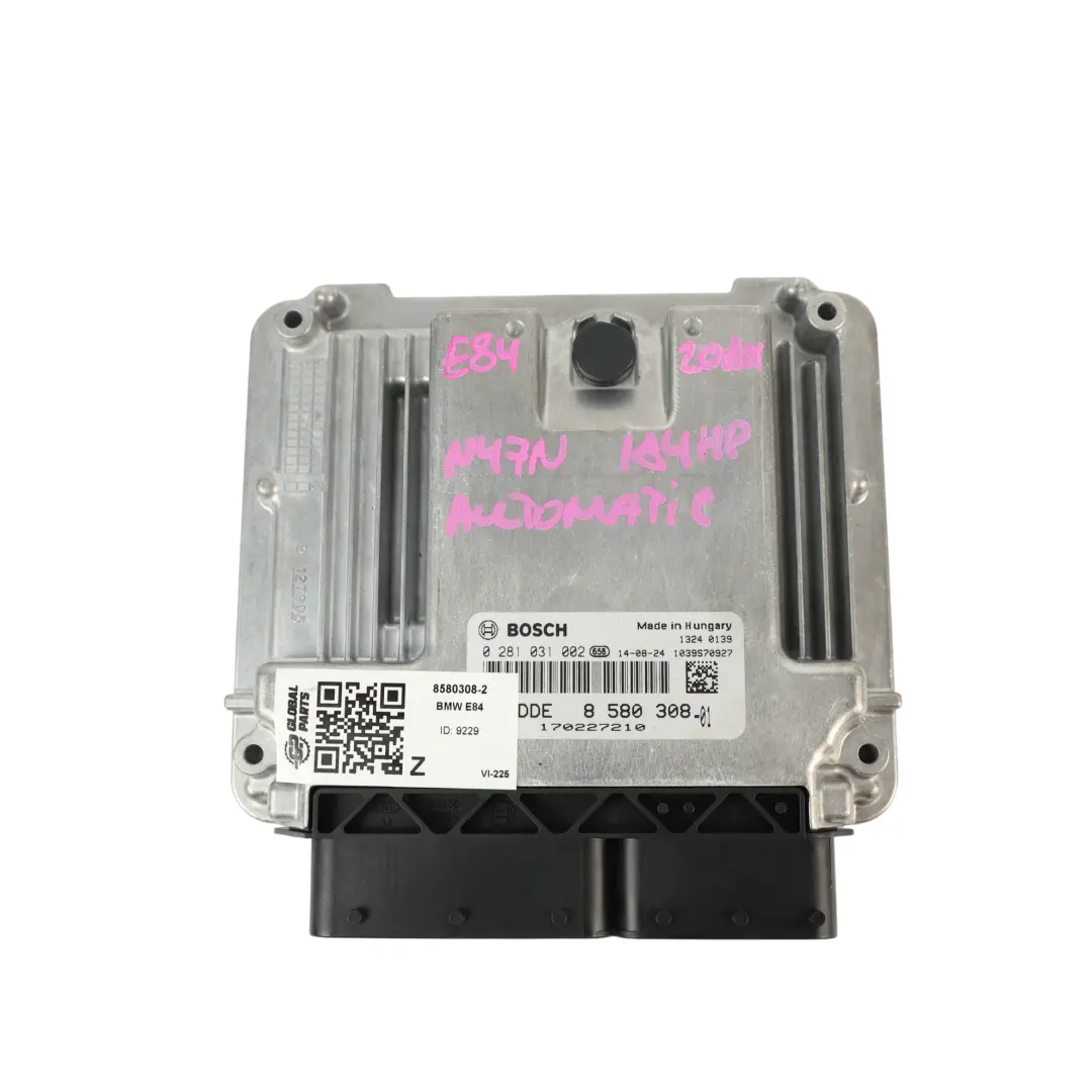 BMW X1 E84 20Dx N47N 184HP Sterownik Silnika ECU DDE Kit Automat - SKU 8580308-2 - Numer Części 8580308