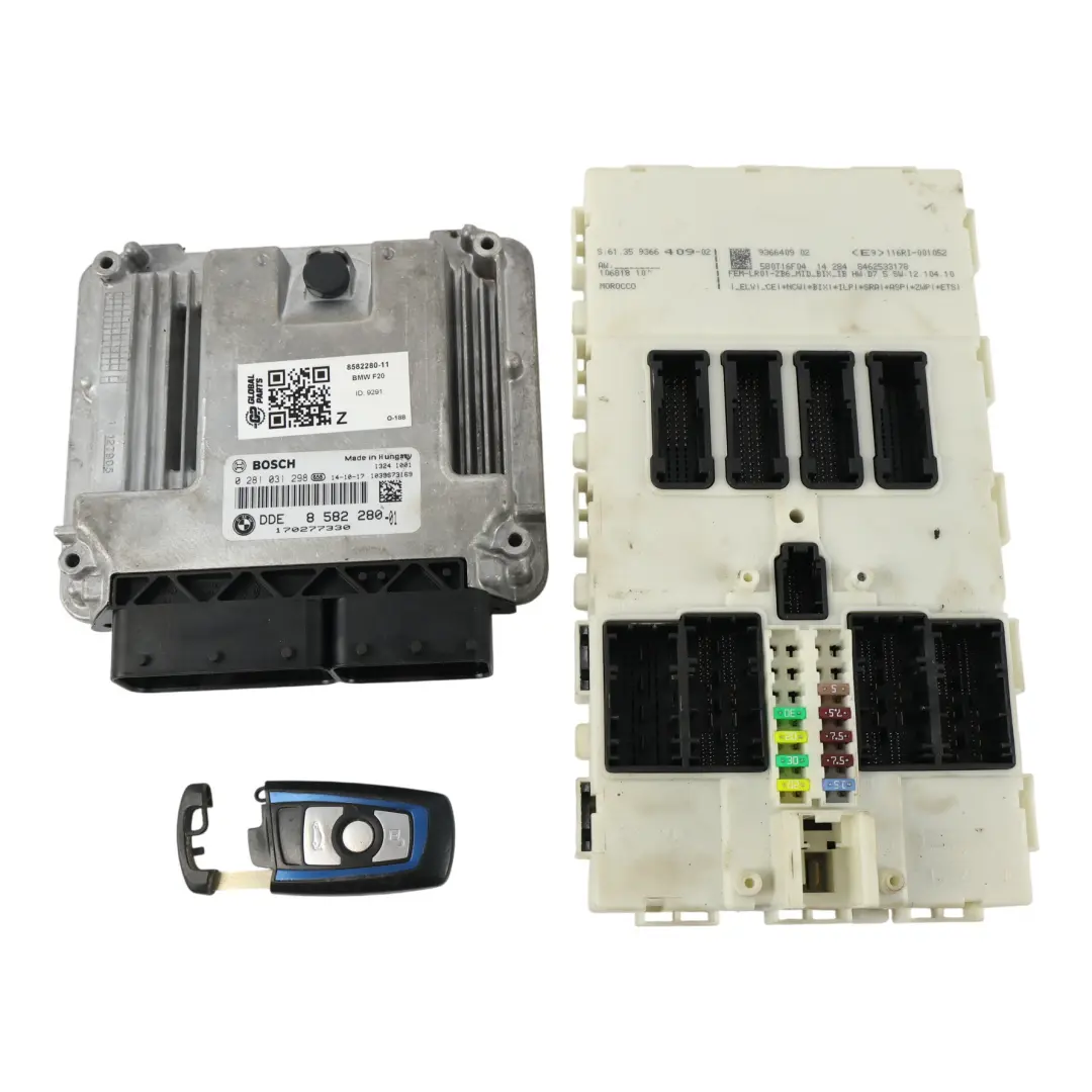 N47N 143HP Kit ECU Motore DDE FEM + Chiave per BMW F20 F30 F31 118d 318d con numero di parte 8582280 BMW F20 F30 F31 118d 318d N47N 143HP Kit ECU Motore DDE FEM + Chiave - SKU 8582280-11 - Numero di parte 8582280