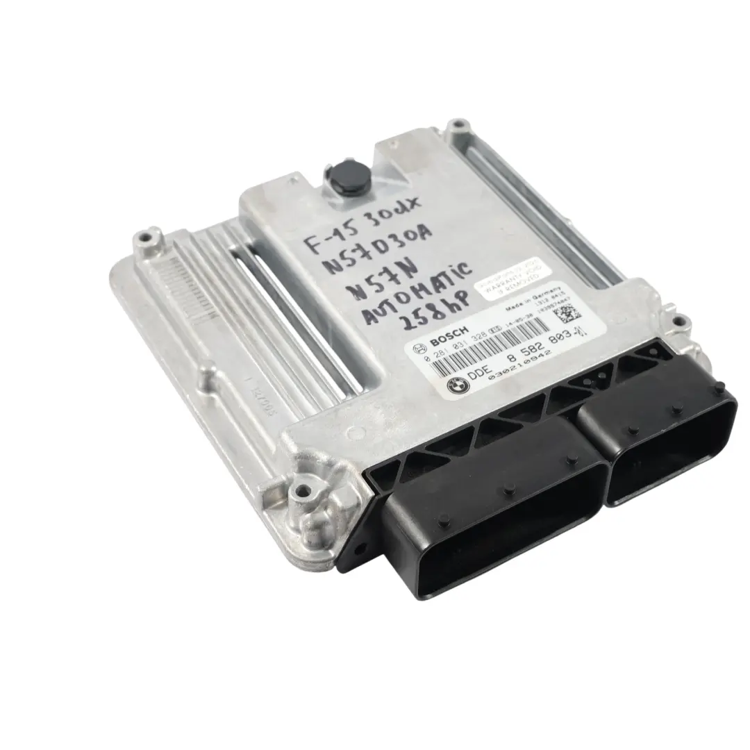 BMW X5 F15 N57N 258HP Motor Control ECU DDE Kit Automático - SKU 8582803-3 - Número de pieza 8582803