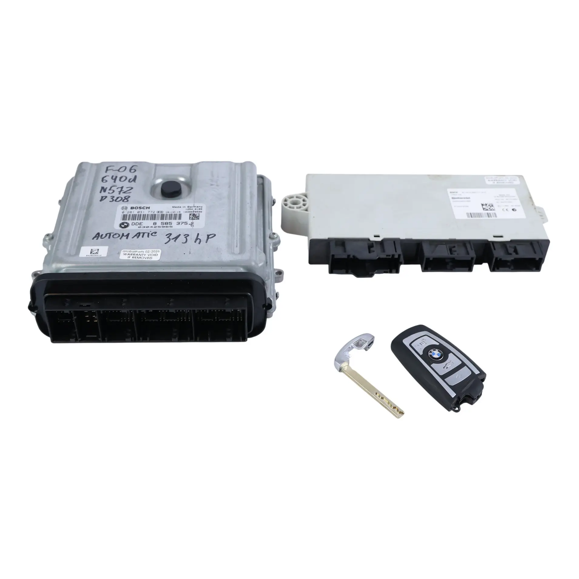 BMW F06 Gran Coupe 640D N57Z 313HP Motor Control ECU Kit 8585375 Automático