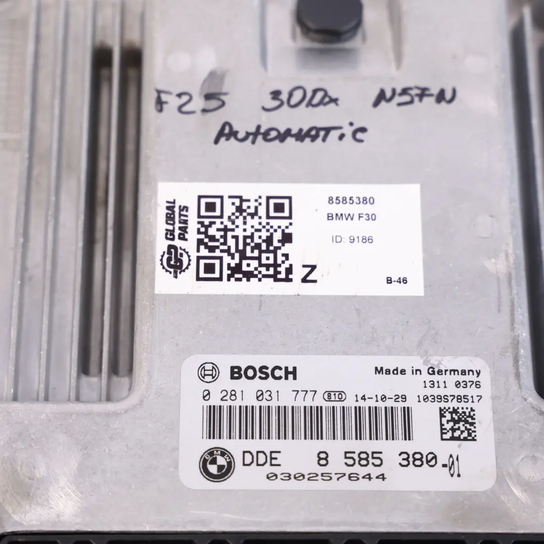 30Dx N57N 258CH Calculateur Moteur DDE Automatique pour BMW X3 F25 X4 F25 à propos du numéro de pièce 8586540 BMW X3 F25 X4 F25 30Dx N57N 258CH Calculateur Moteur DDE Automatique - SKU 8585380 - Numéro de pièce 8586540